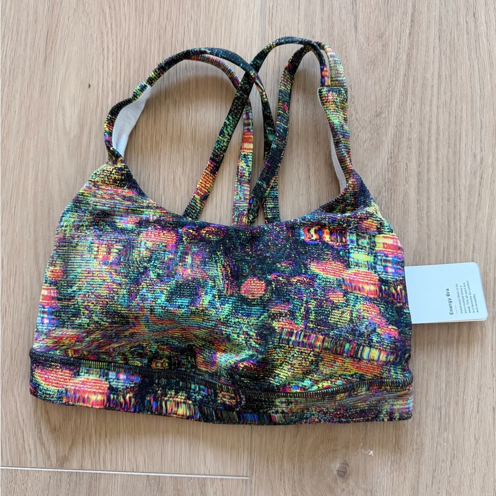 Lululemon Energy Bra - Size 2 - Glitch Tapestry Starlight Multi - NWT RARE